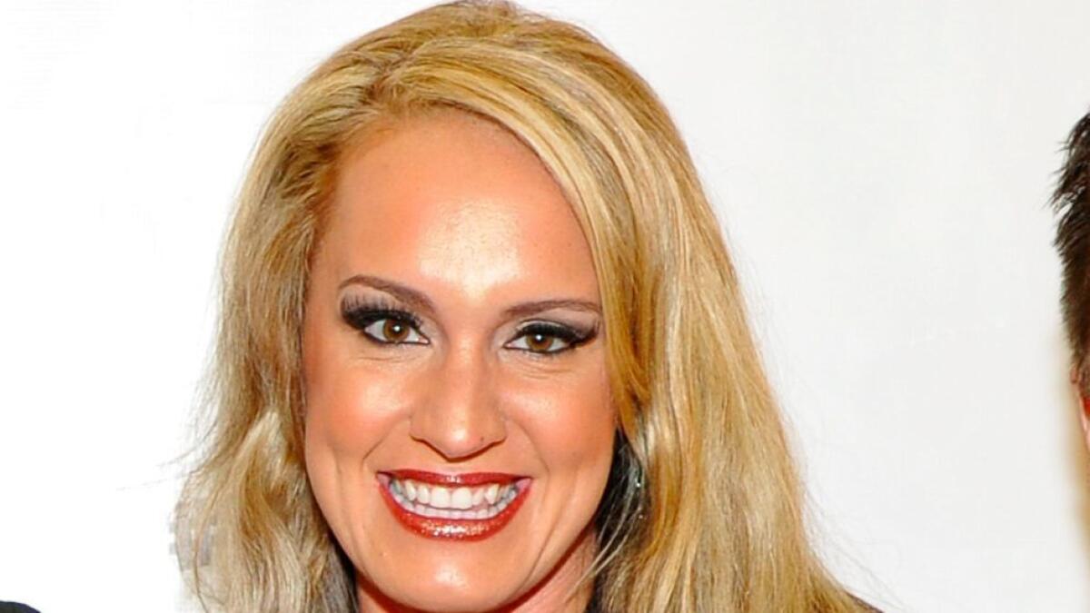 Scottie Nell Hughes at Politicon at Pasadena Convention Center on July 29.