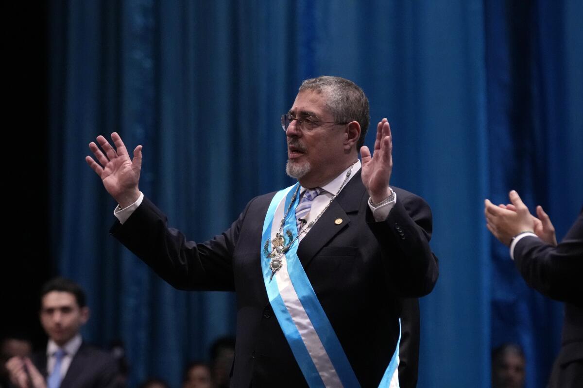 El nuevo presidente de Guatemala, Bernardo Arévalo,