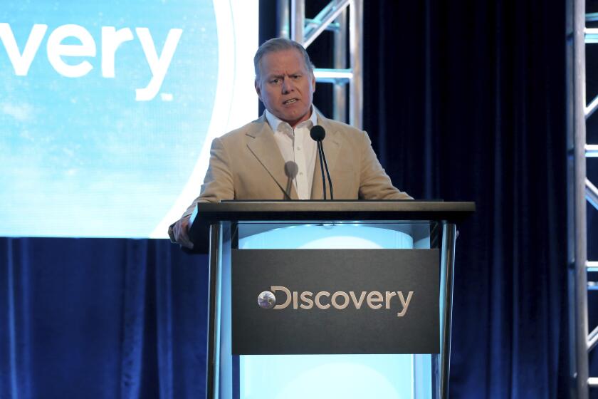 President & CEO, Discovery David Zaslav speaks during the Discovery Network TCA 2020 Winter Press Tour at the Langham Huntington on Thursday, Jan. 16, 2020, in Pasadena, Calif. (Photo by Willy Sanjuan/Invision/AP)