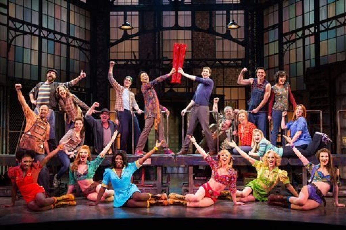 A scene from the Broadway production of the musical "Kinky Boots," whose San Diego regional premiere will be part of Moonlight Stage Productions' 2020 summer season.
