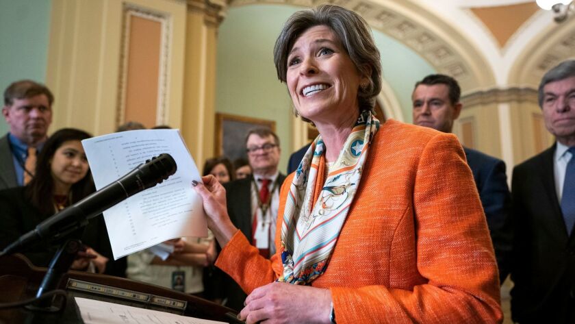 Sen. Joni Ernst, R-Iowa, has a plan to let you raid your Social Security to pay for parental leave. Don’t buy it.