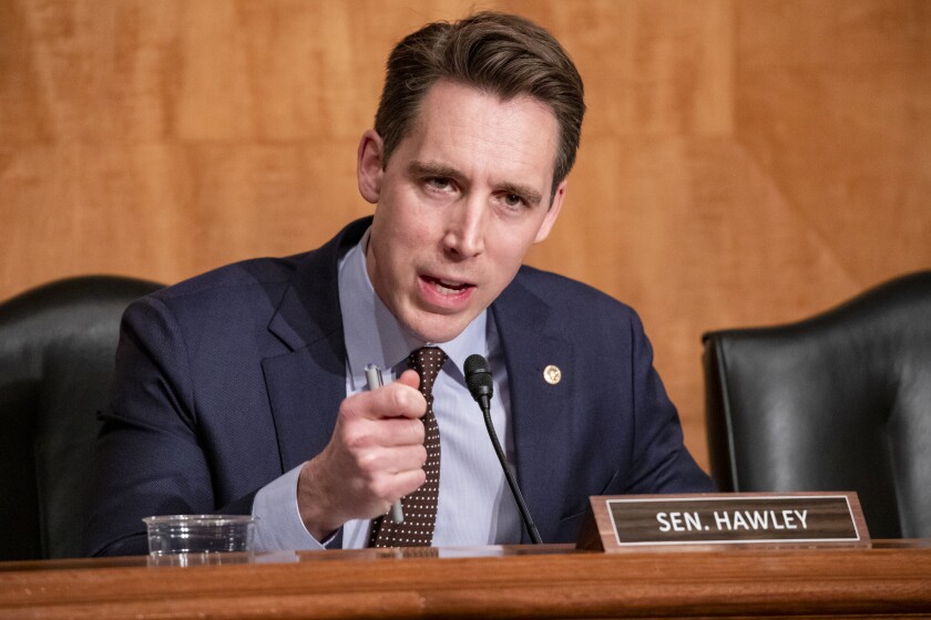 Sen. Josh Hawley (R-Mo.) said he would officially object to President-elect Biden's victory.