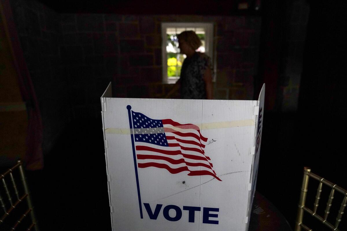 Voting booth in Georgia