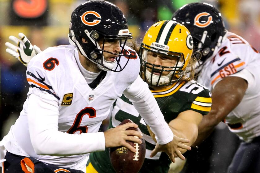 Bears quarterback Jay Cutler will be protected this season by four new starters on the line.