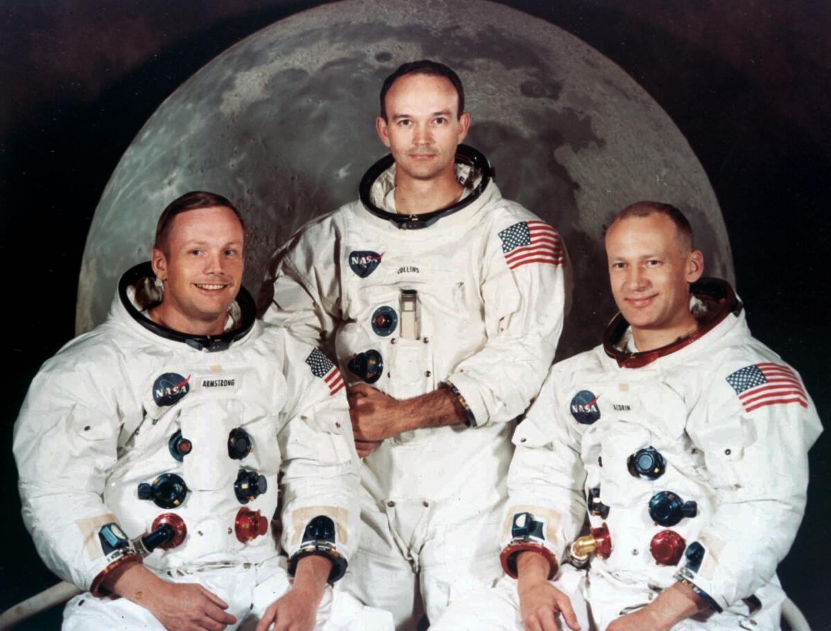 The Apollo 11 crew: Neil Armstrong, Michael Collins and Buzz Aldrin.
