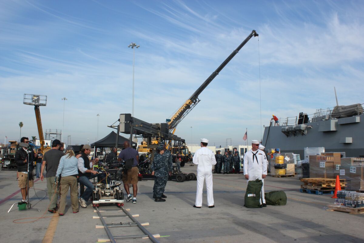 A scene from the "The Last Ship" shot in San Diego in 2018.
