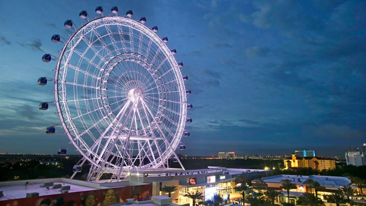 The Orlando Eye, a 400-foot observation wheel in the Florida city known for its theme parks.