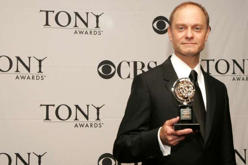 David Hyde Pierce, showing off his lead actor in a musical Tony for "Curtains" in 2007, is stepping in as director for the Los Angeles premiere of Christopher Durang's "Vanya and Sonia and Masha and Spike" at the Mark Taper Forum.