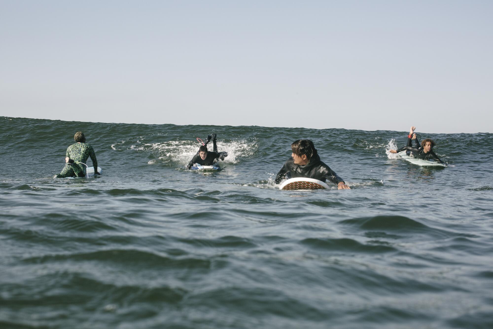 The lineup during a recent session in Marina Del Rey.