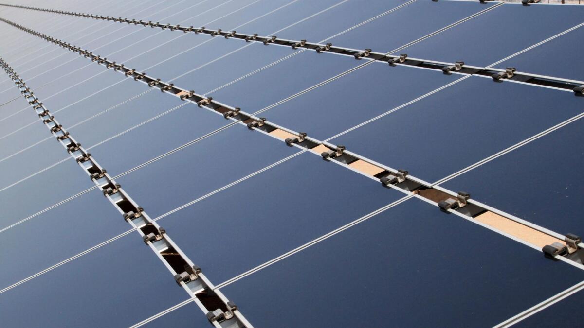 Solar panels in Albuquerque in 2011.