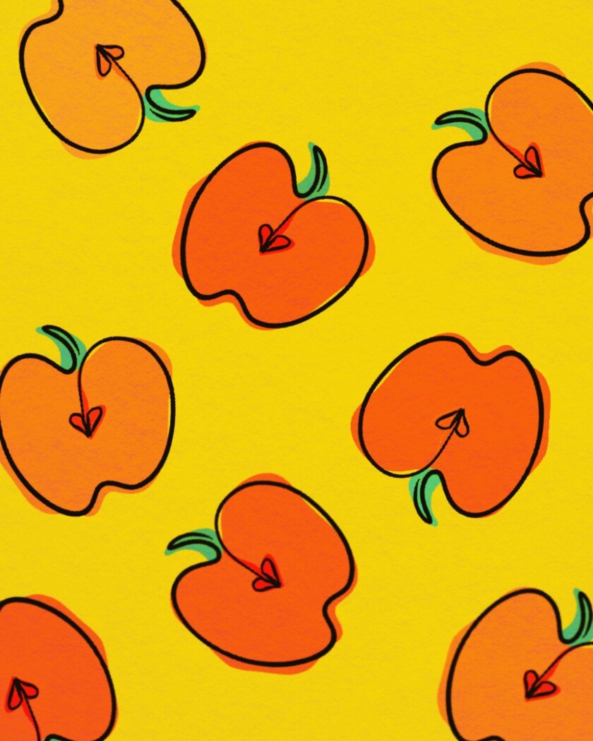 Try This Valentine's Day Road Trip In The California Desert - Los Angeles Times 2 Illustration of an aerial view of eight apple halves.