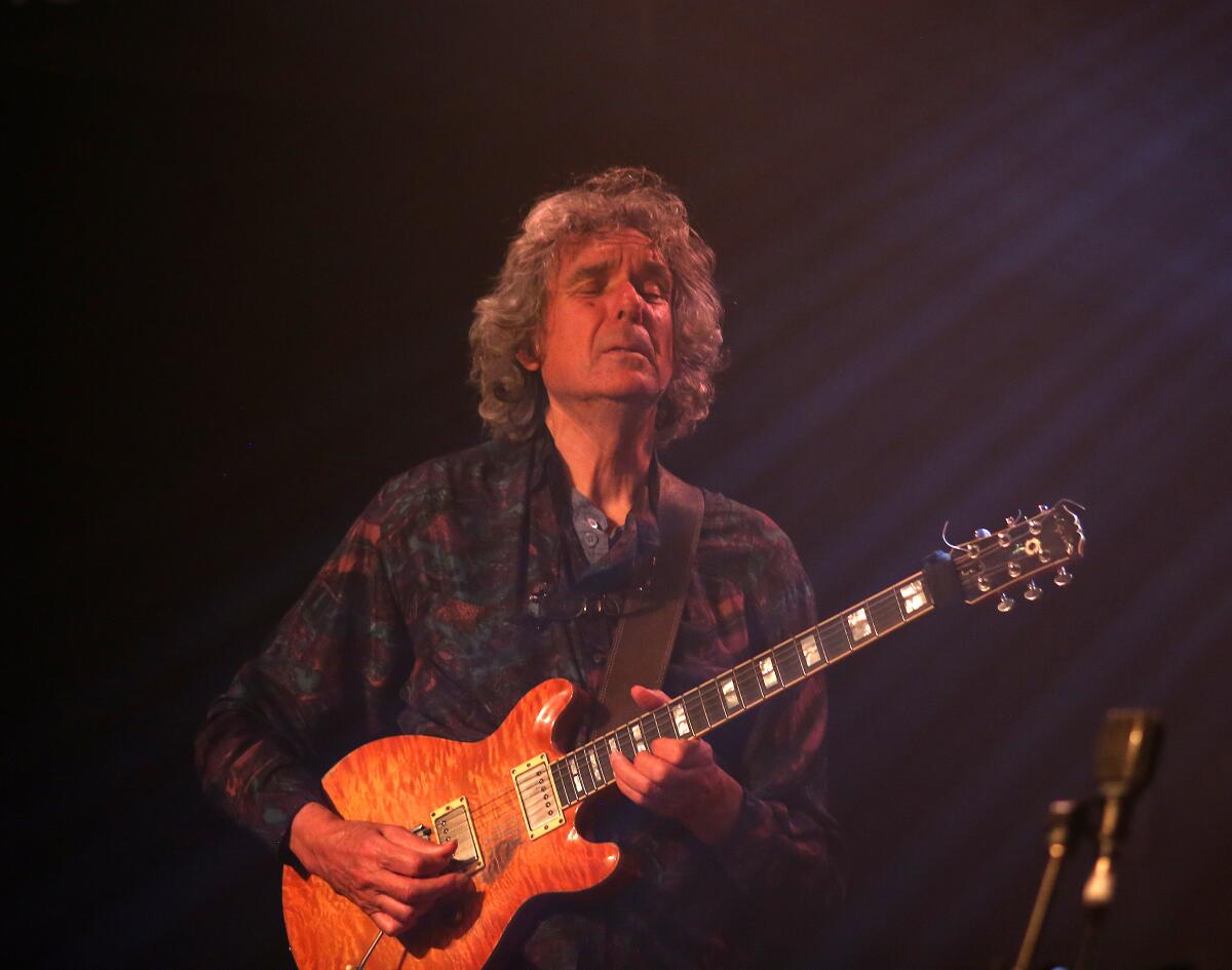  John Etheridge of Soft Machine performs in 2022 in Southampton, England. 