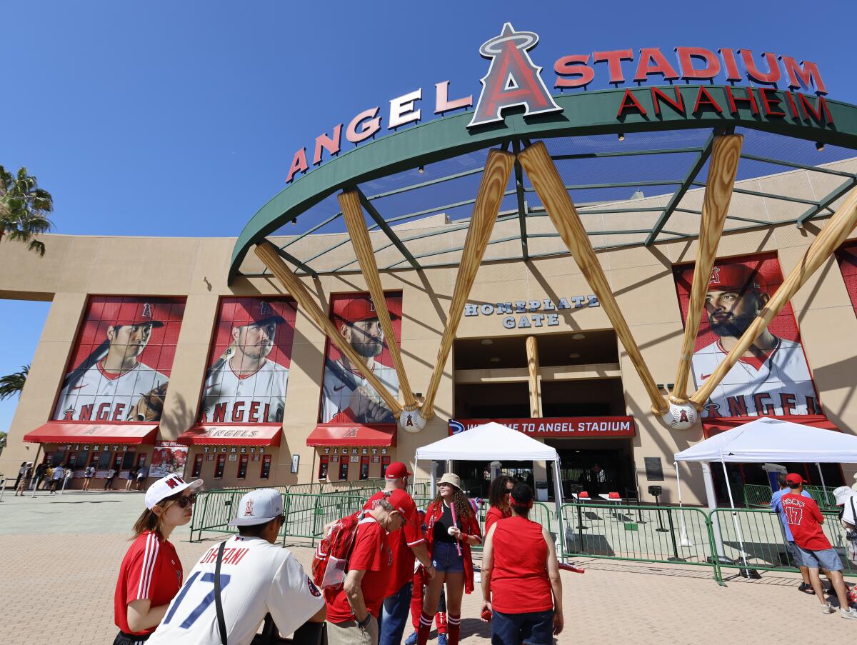 Angels play the Pirates at Angel Stadium in Anaheim Friday, July 21, 2023. 