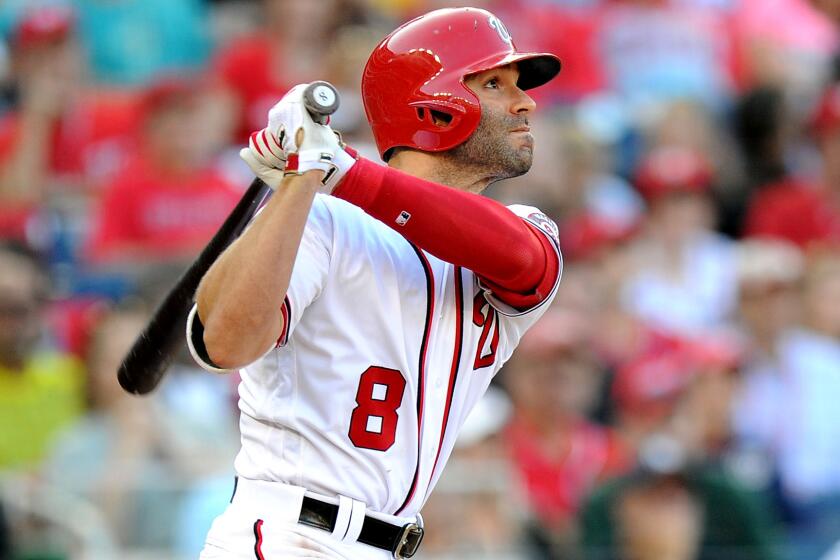 Danny Espinosa, a versatile infielder, is a career .226 hitter with a .302 on-base percentage and .388 slugging mark.