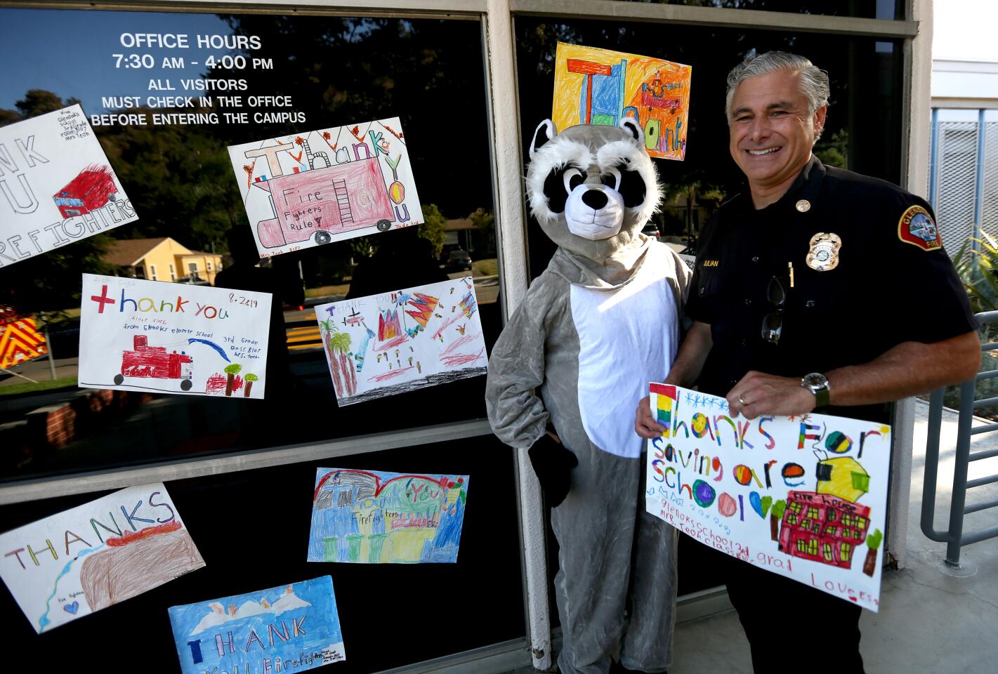 Glenoaks Elementary School honors local firefighters