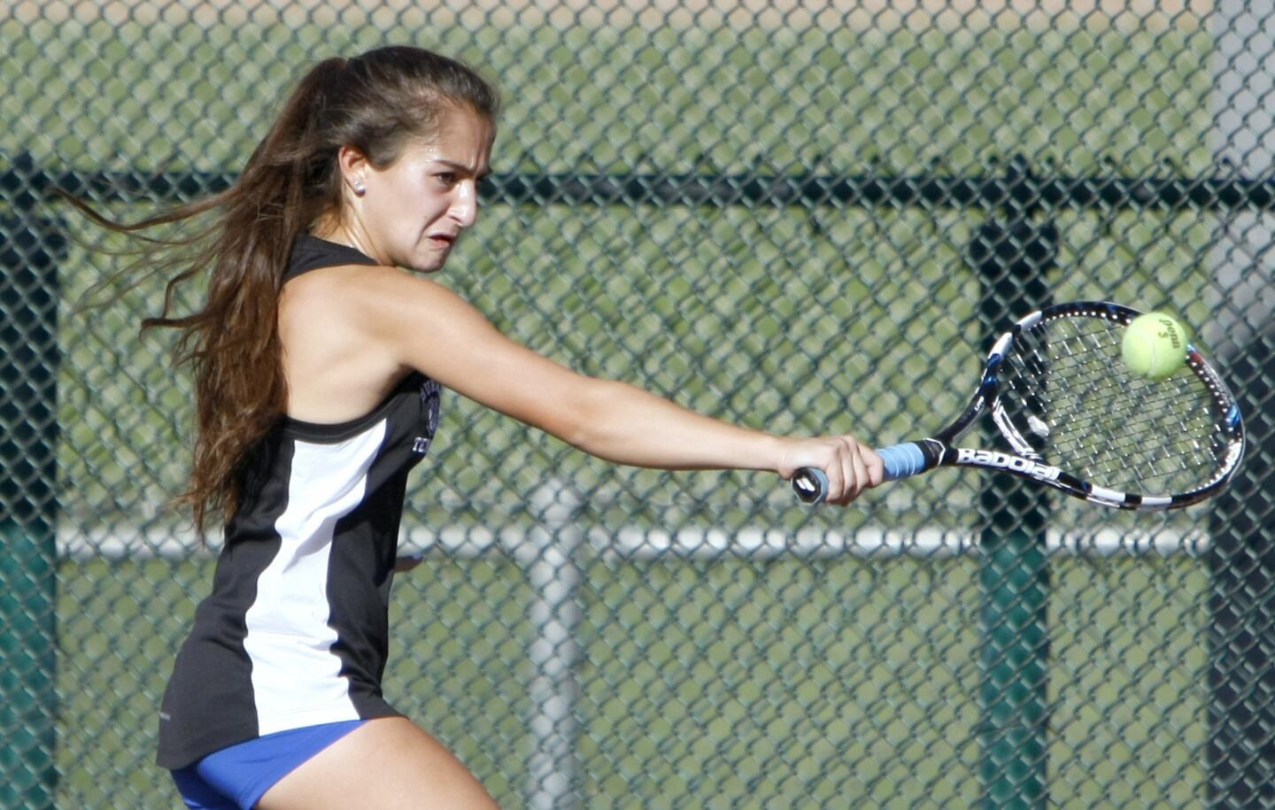 Photo Gallery: Crescenta Valley High School girls tennis vs. Burbank High School