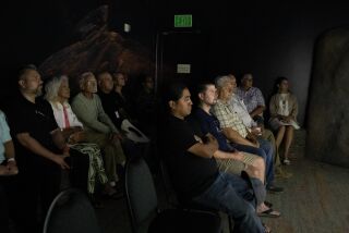 Barona Indian Reservation , CA - August 03: A small audience watched the screening of "Nya'waap Illyuw Uuchyuwp-Our Way of Knowing," a new short film documenting the creation story of the Kumeyaay People at the Barona Cultural Center & Museum in Barona Indian Reservation, CA on Wednesday, Aug. 3, 2022. (Adriana Heldiz / The San Diego Union-Tribune)
