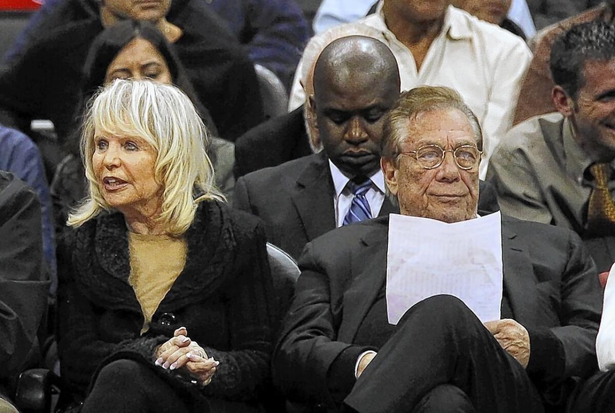 Rochelle Sterling, with her husband in 2011, may possibly continue as an owner, since the commissioner's findings were against only Donald Sterling.