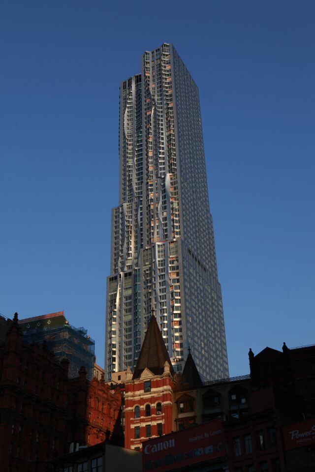 Architect Frank Gehry's building in New York called Beekman Tower.