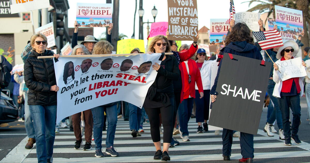 Library Displays Protested Huntington Beach teenagers part of group suing over library policies ...