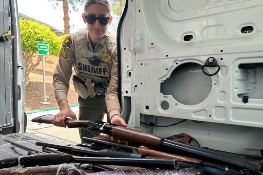 Sheriff's deputies collected 79 firearms in a gun buyback Saturday in Chula Vista.
