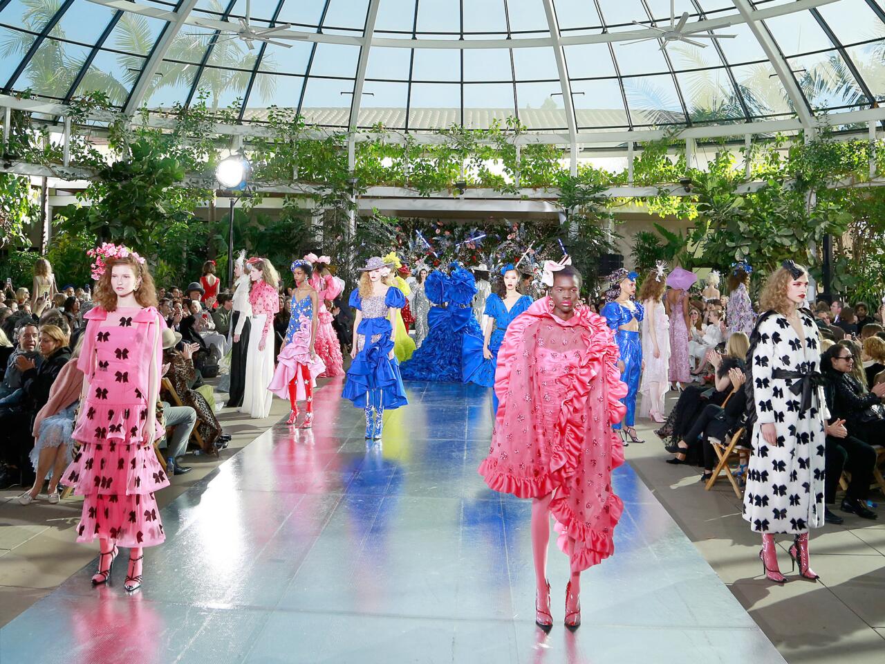 The finale of the fall and winter 2019 Rodarte runway show, presented in San Marino, Calif., on Tuesday.