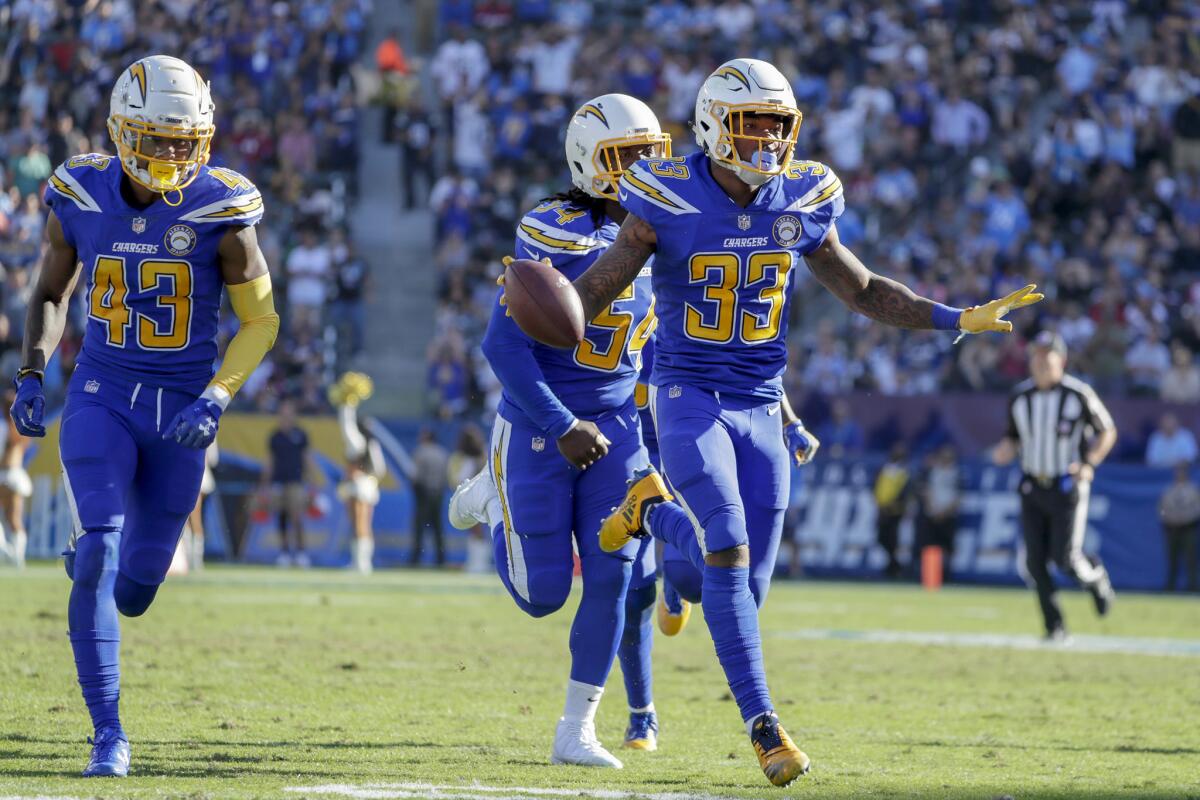 Thomas Davis ecstatic about Derwin James returning for Chargers - The San  Diego Union-Tribune
