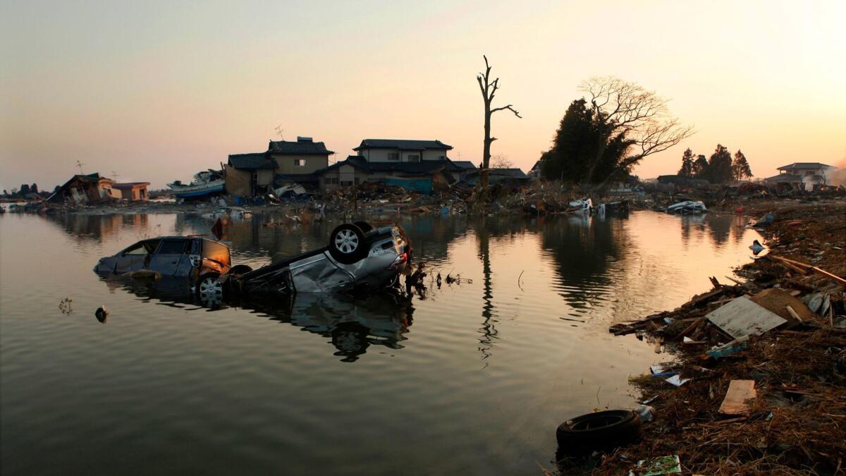 The Natori area of the town of Sendai was destroyed by the earthquake and tsunami that followed in 2011. (Carolyn Cole / Los Angeles Times)