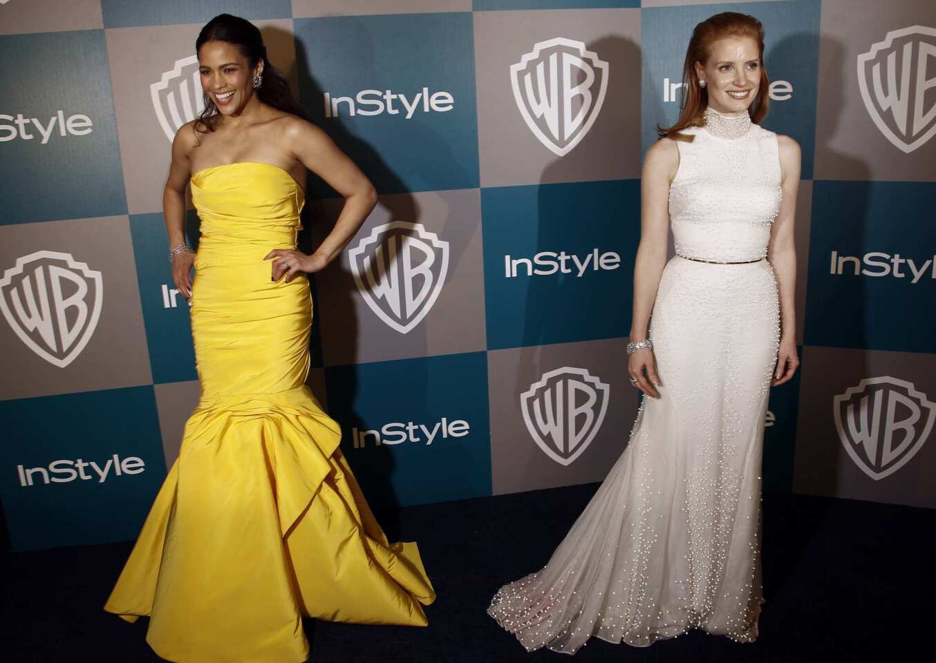 "Mission Impossible: Ghost Protocol" star Paula Patton and "The Help" star Jessica Chastain.