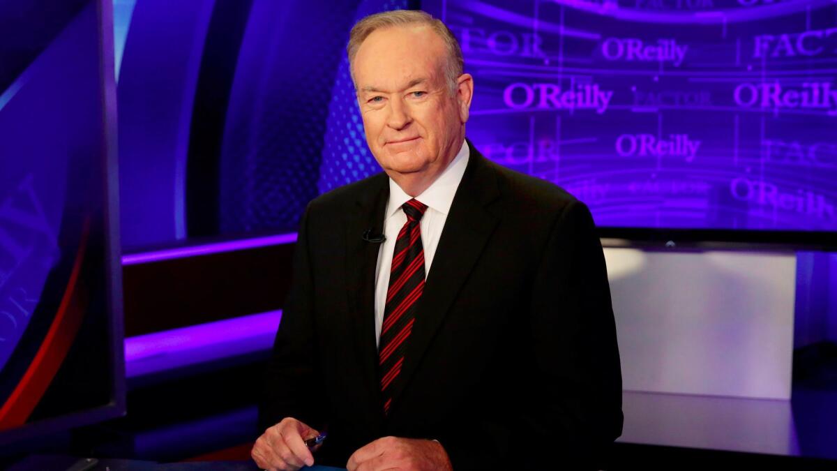 Bill O'Reilly on the set of "The O'Reilly Factor" on the Fox News Channel on Oct. 1, 2015.