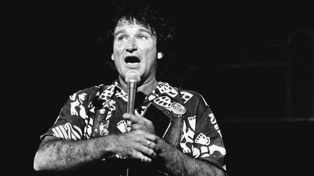 Robin Williams at the Universal Amphitheater in 1979.