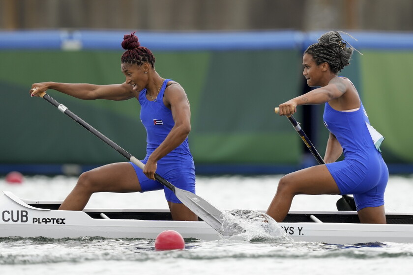Yarisleidis Cirilo Duboys and Katherin Nuevo Segura of Cuba c