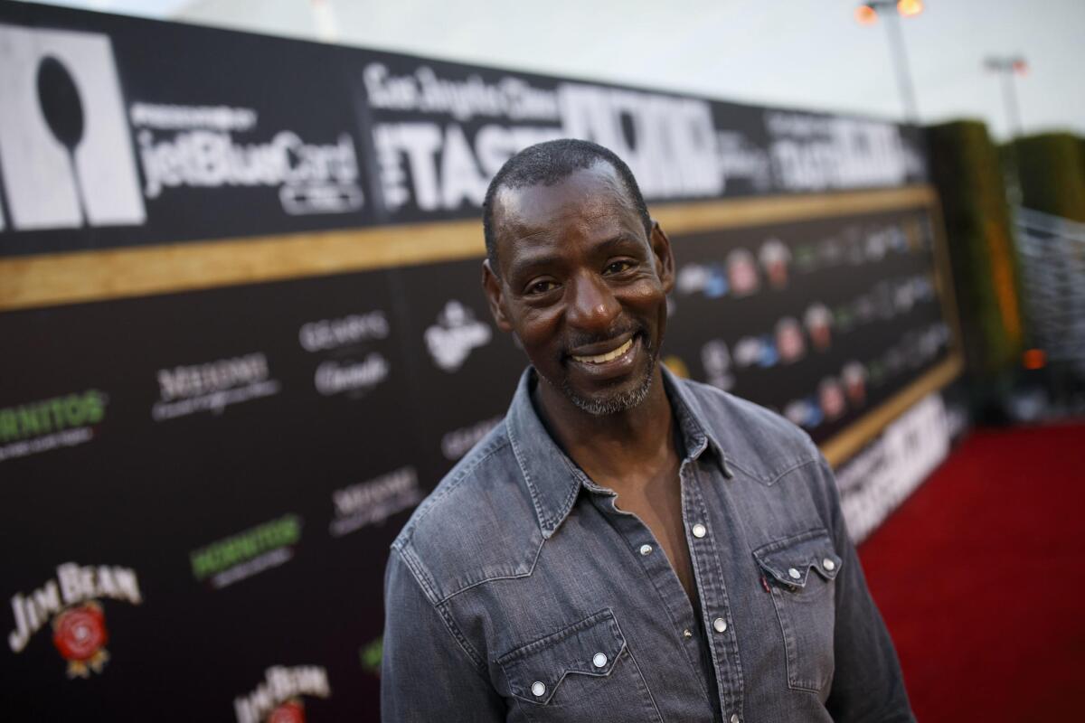 Ron Finley, the Gangsta Gardener, attends opening night of The Taste at the Paramount Studios backlot on Friday.