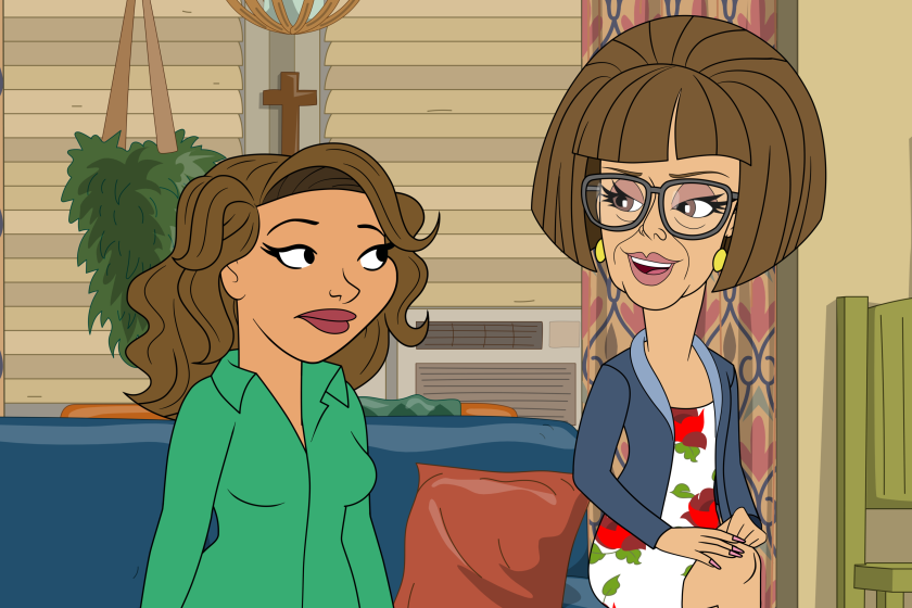 "One Day at a Time" animates Penelope (voiced by Justina Machado), left, and Lydia (Rita Moreno) for a special politics-themed episode.