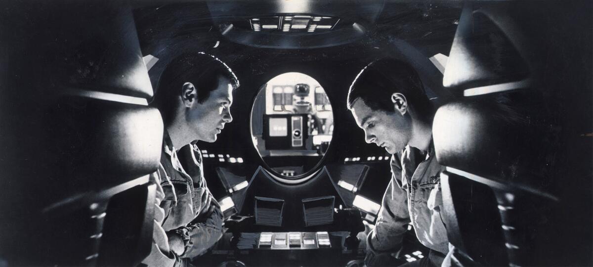 Gary Lockwood, left, and Keir Dullea in "2001: A Space Odyssey."