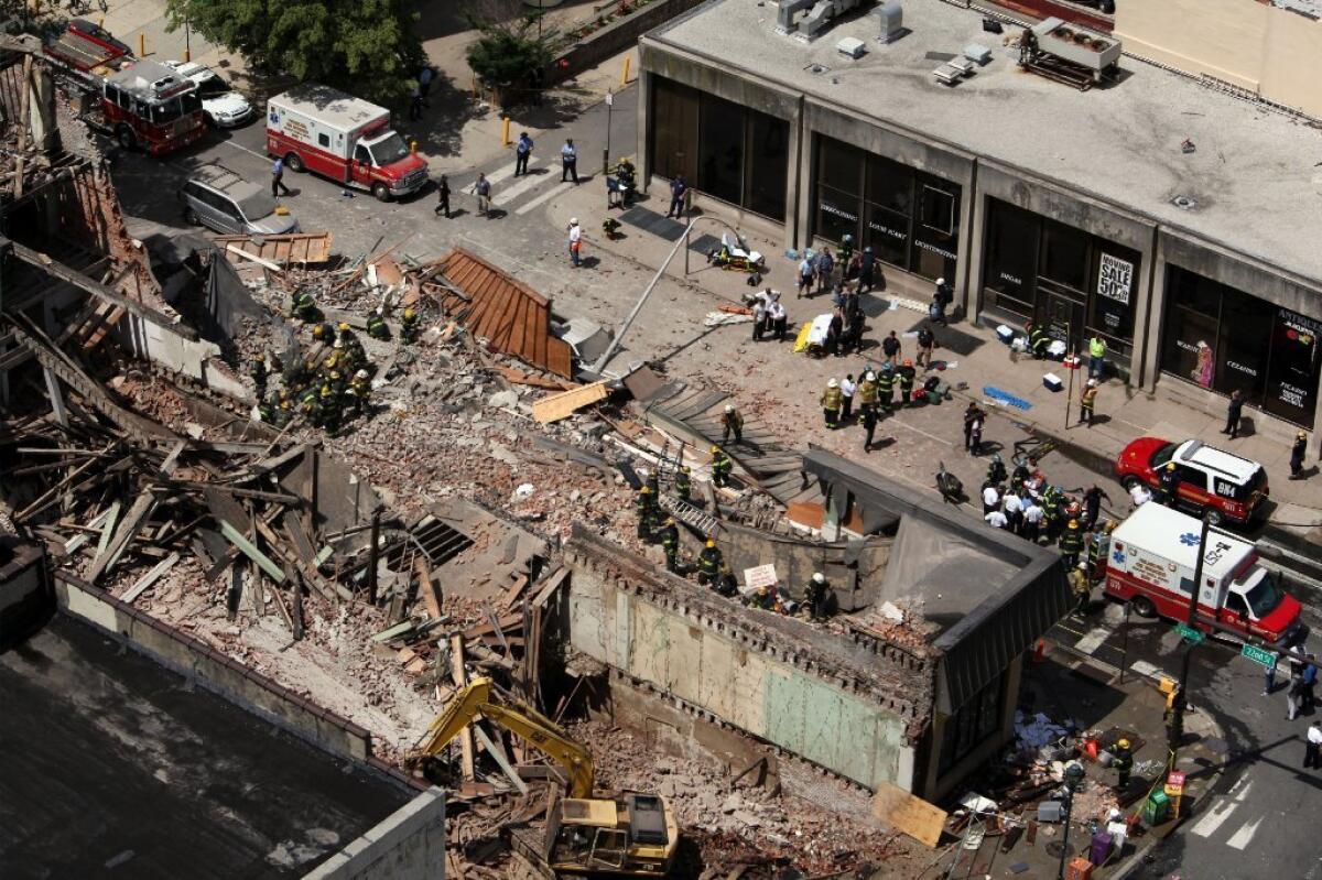 The scene of a building collapse in June in downtown Philadelphia that left six people dead.