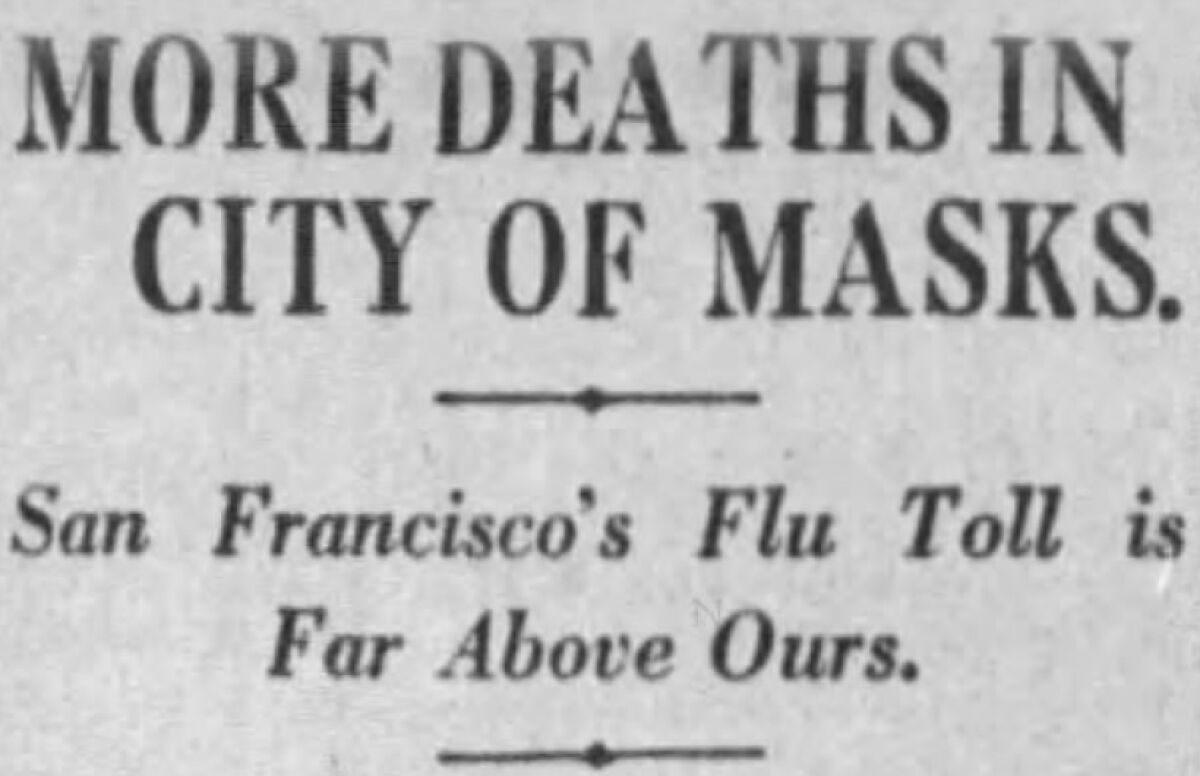 Jan. 21, 1919, Los Angeles Times headline.