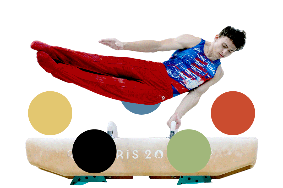 U.S. pommel horse gymnast Stephen Nedoroscik.