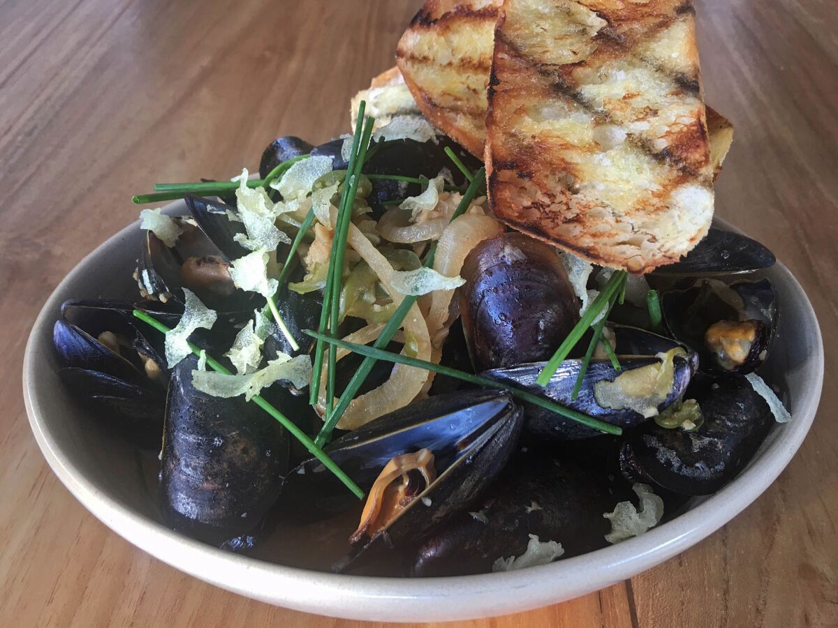 Mussels Adobo, a family recipe from chef Anthony Sinsay.