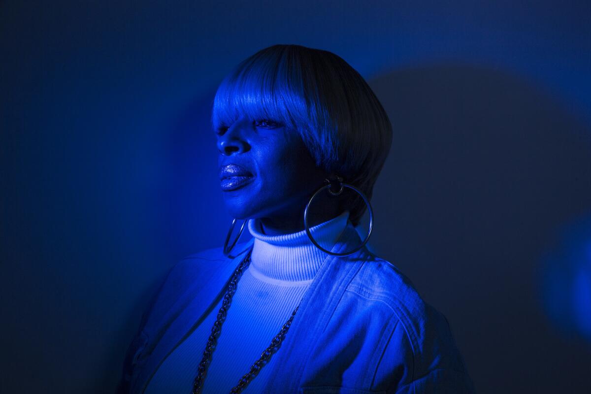 R&B star Mary J. Blige photographed at Capitol Records.