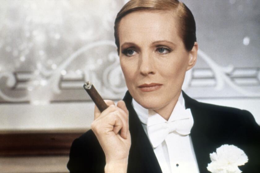 British actress Julie Andrews on the set of Victor Victoria, written, directed and produced by Blake Edwards. (Photo by Metro-Goldwyn-Mayer Pictures/Sunset Boulevard/Corbis via Getty Images)