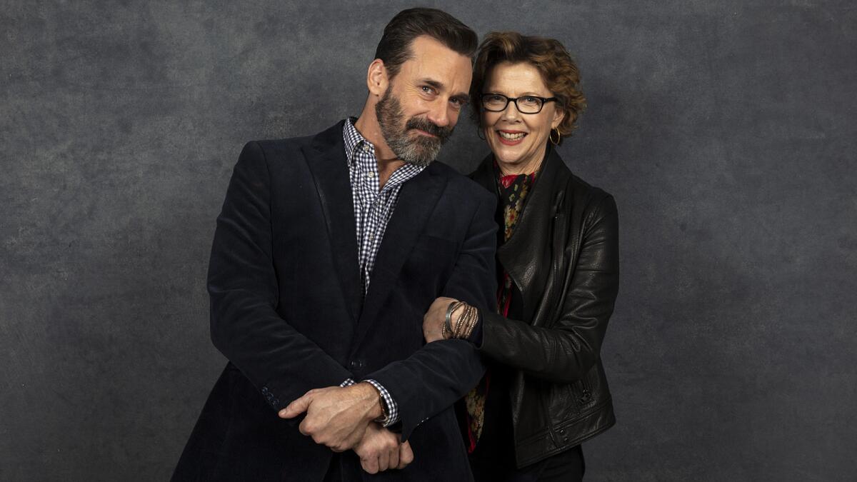 Jon Hamm and Annette Bening, from the film "The Report."