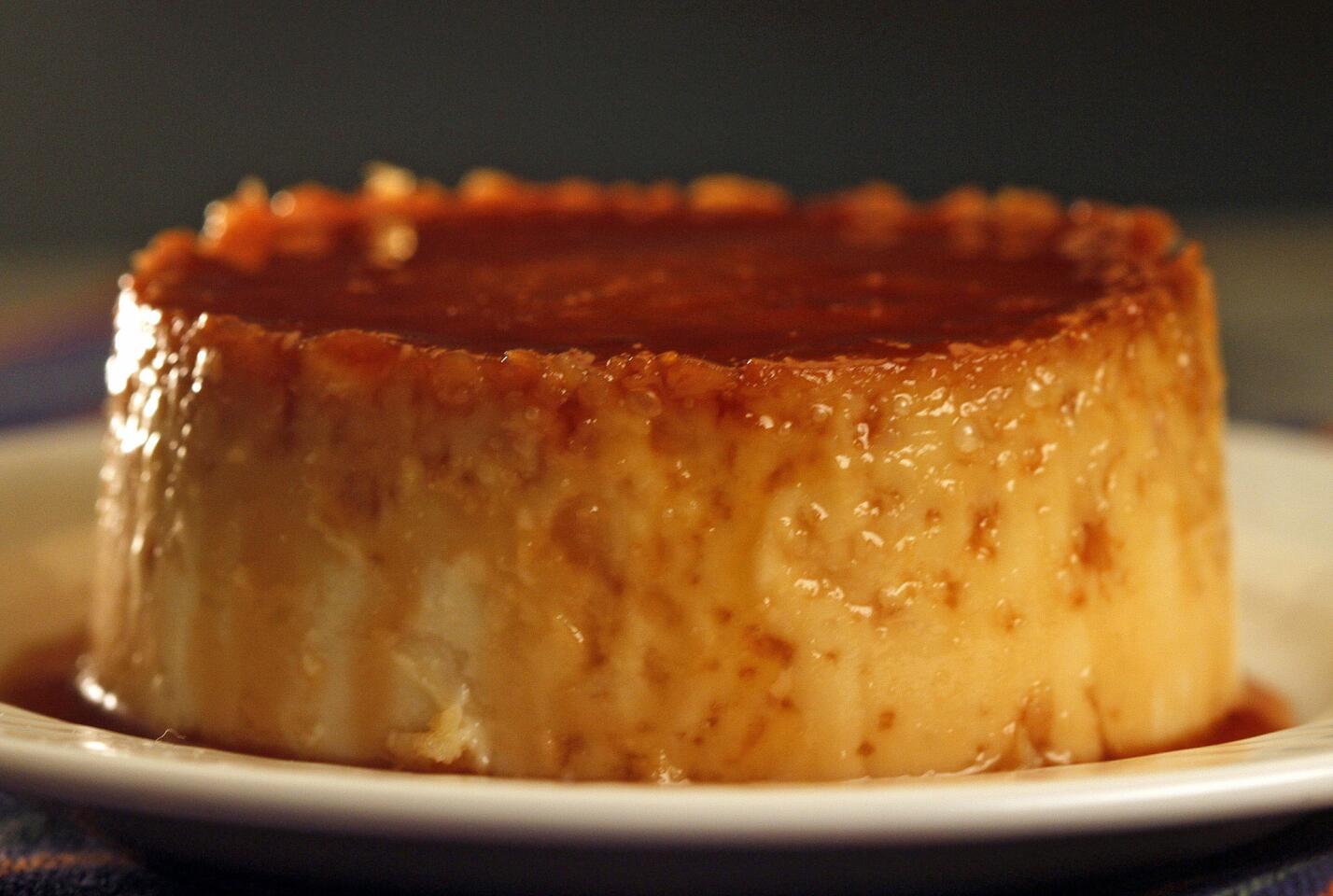 The Eatery's toasted coconut honey flan