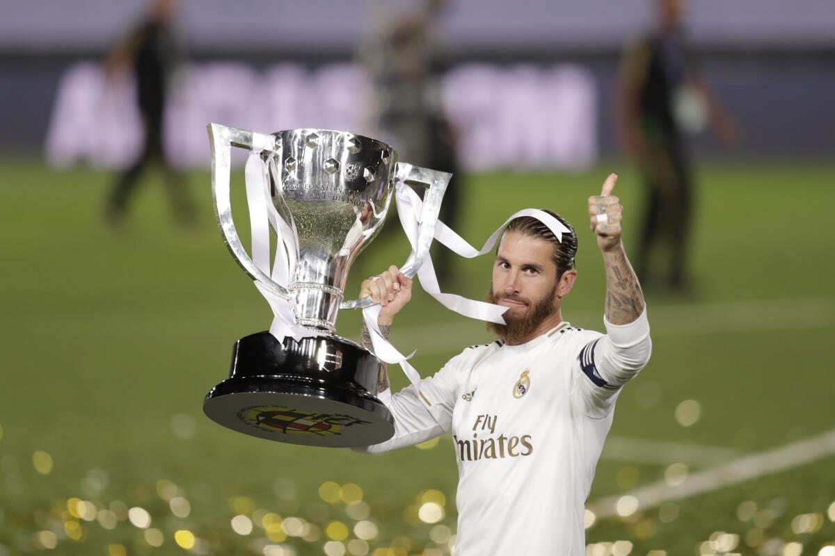 El capitán de Real Madrid Sergio Ramos 