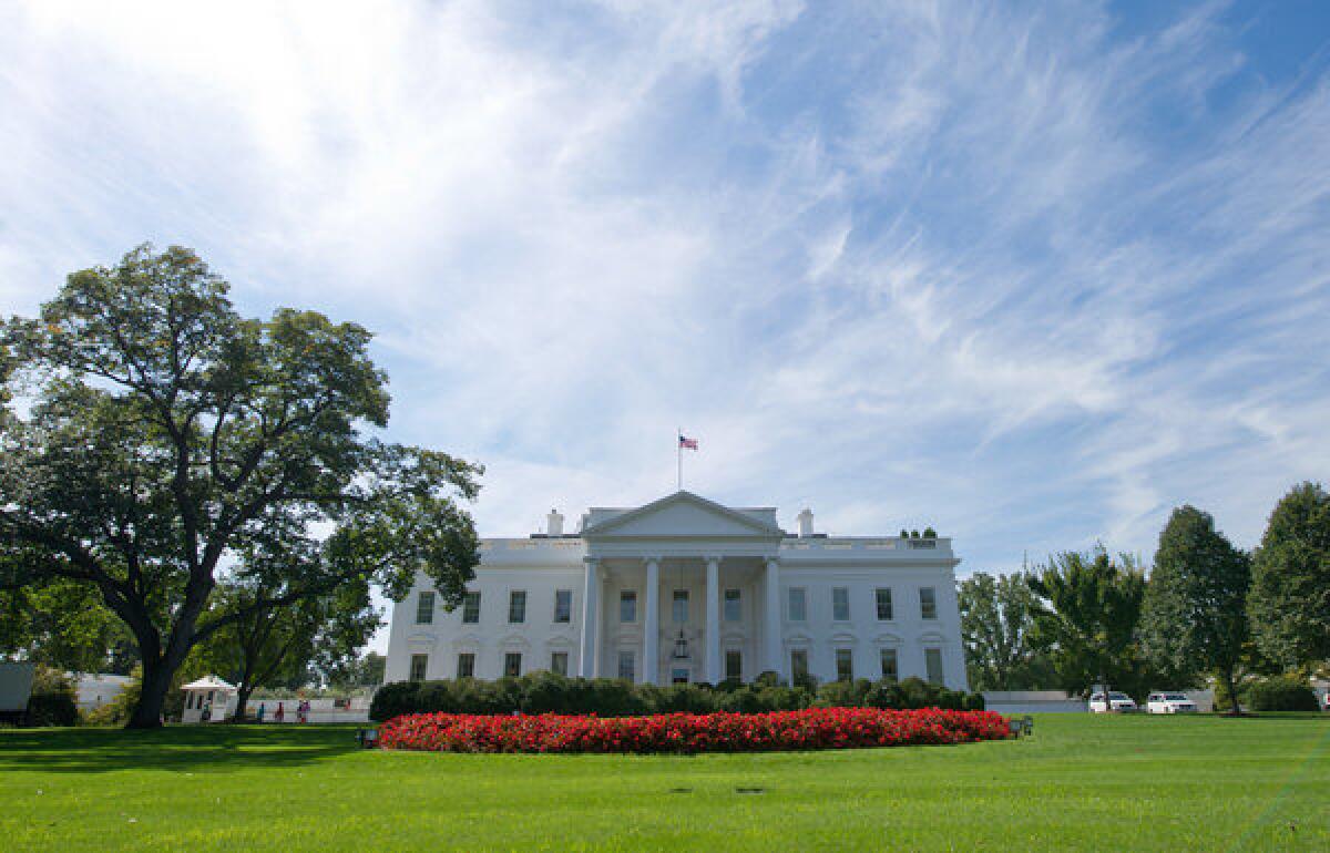 The north side of the White House, which has been closed to tours due to budget cuts.