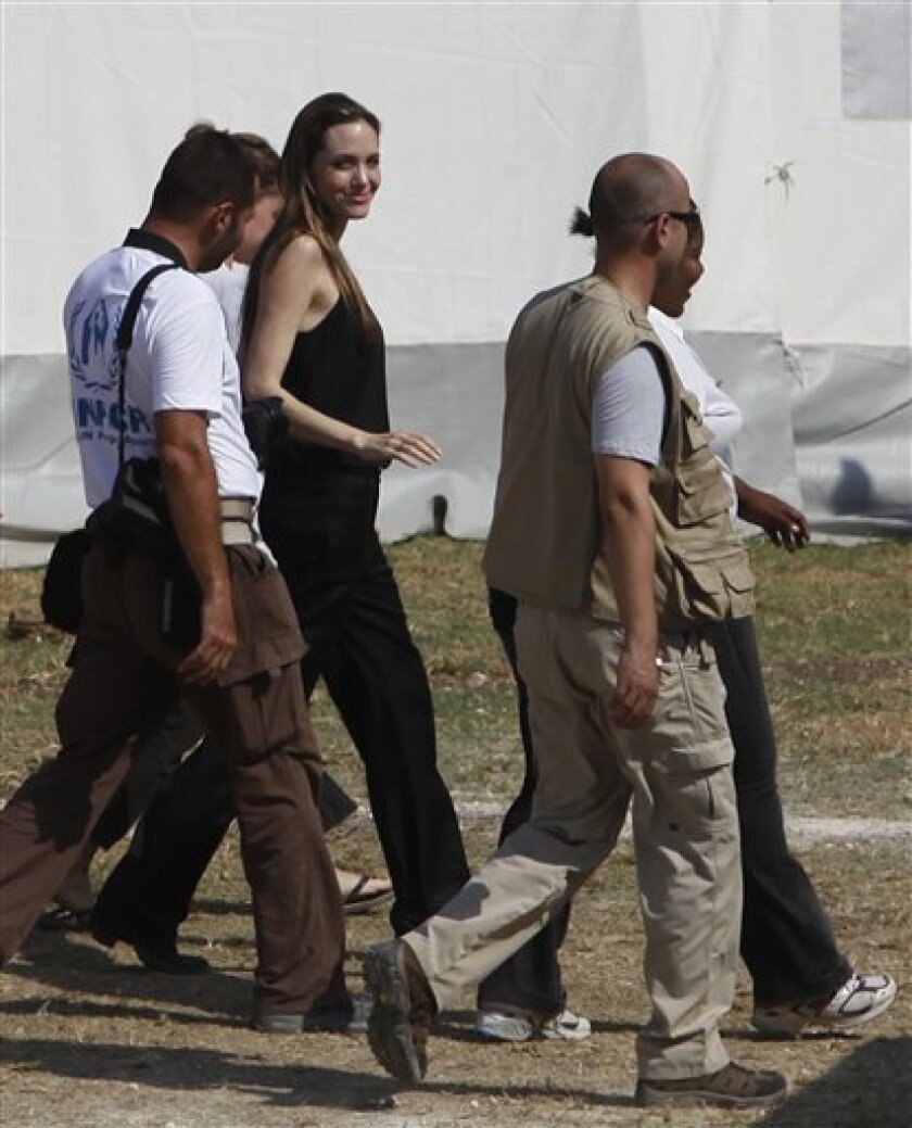Angelina Jolie Haiti with UN refugee body - The San