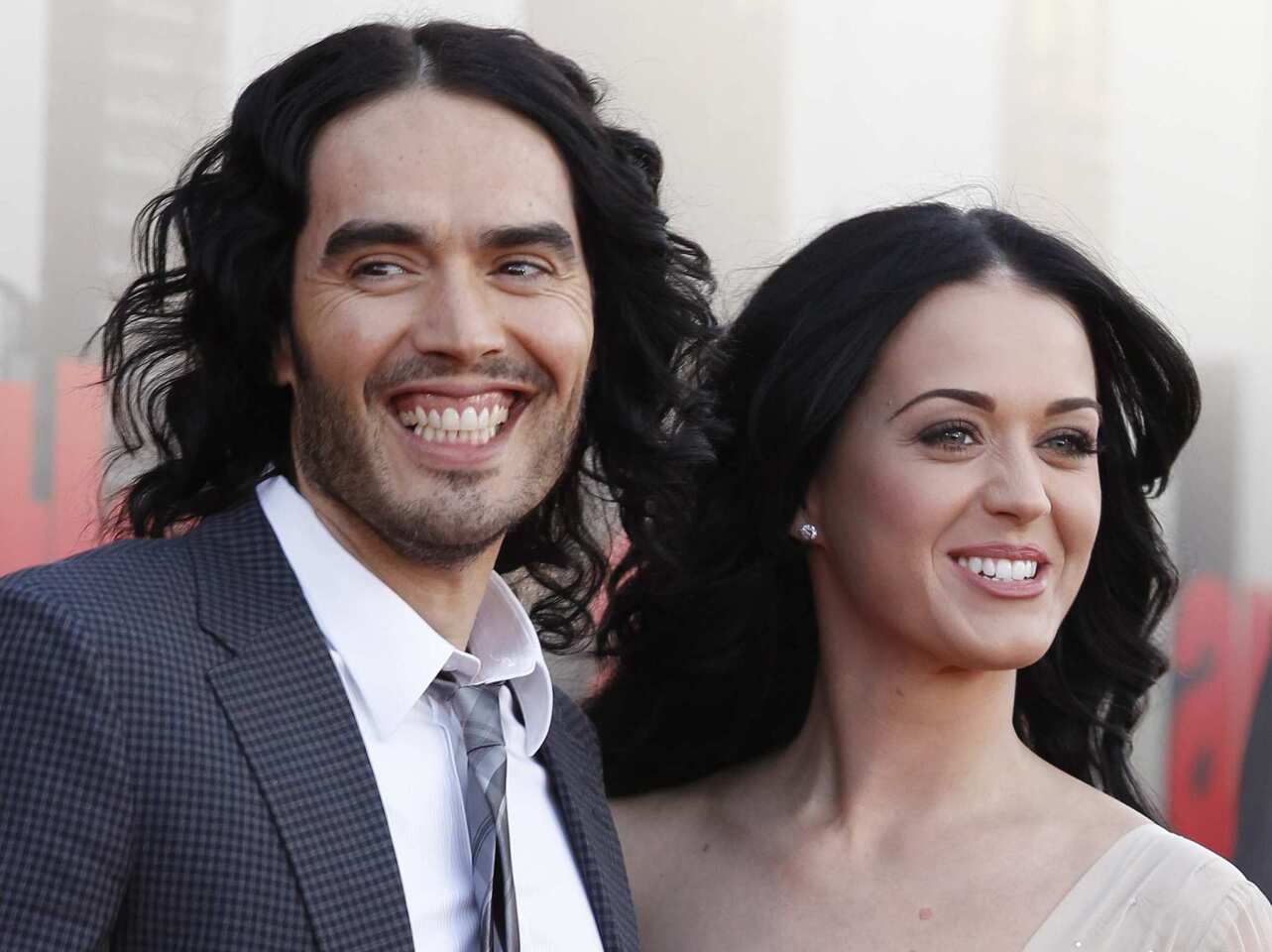 Katy Perry and Russell Brand play nice