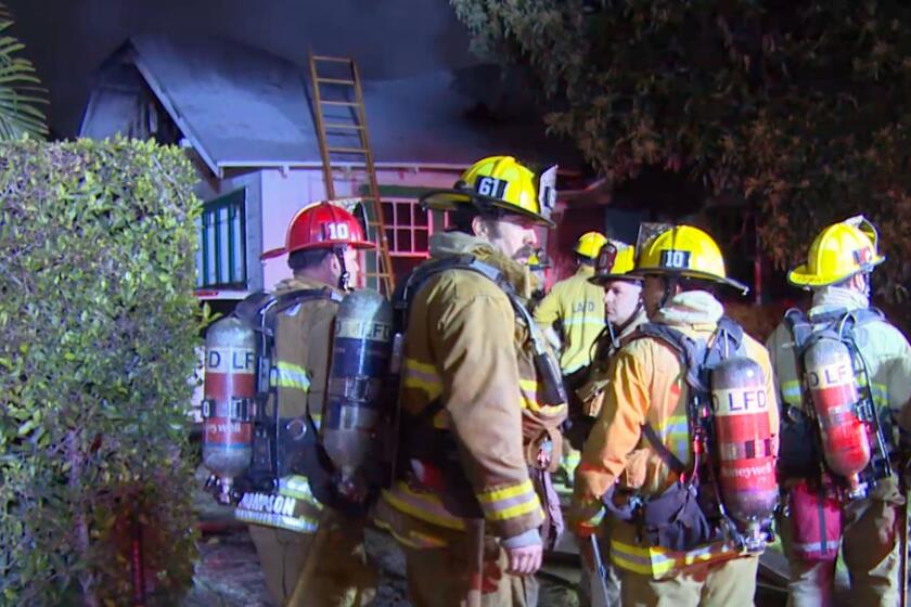Two men were seriously injured in a Hollywood house fire when they were unable to escape through a locked security gate. Firefighters responded to a fire at North Cherokee Avenue just after 3:30 a.m., flames were already visible from outside the one-story, single-family home, on January 17, 2024.