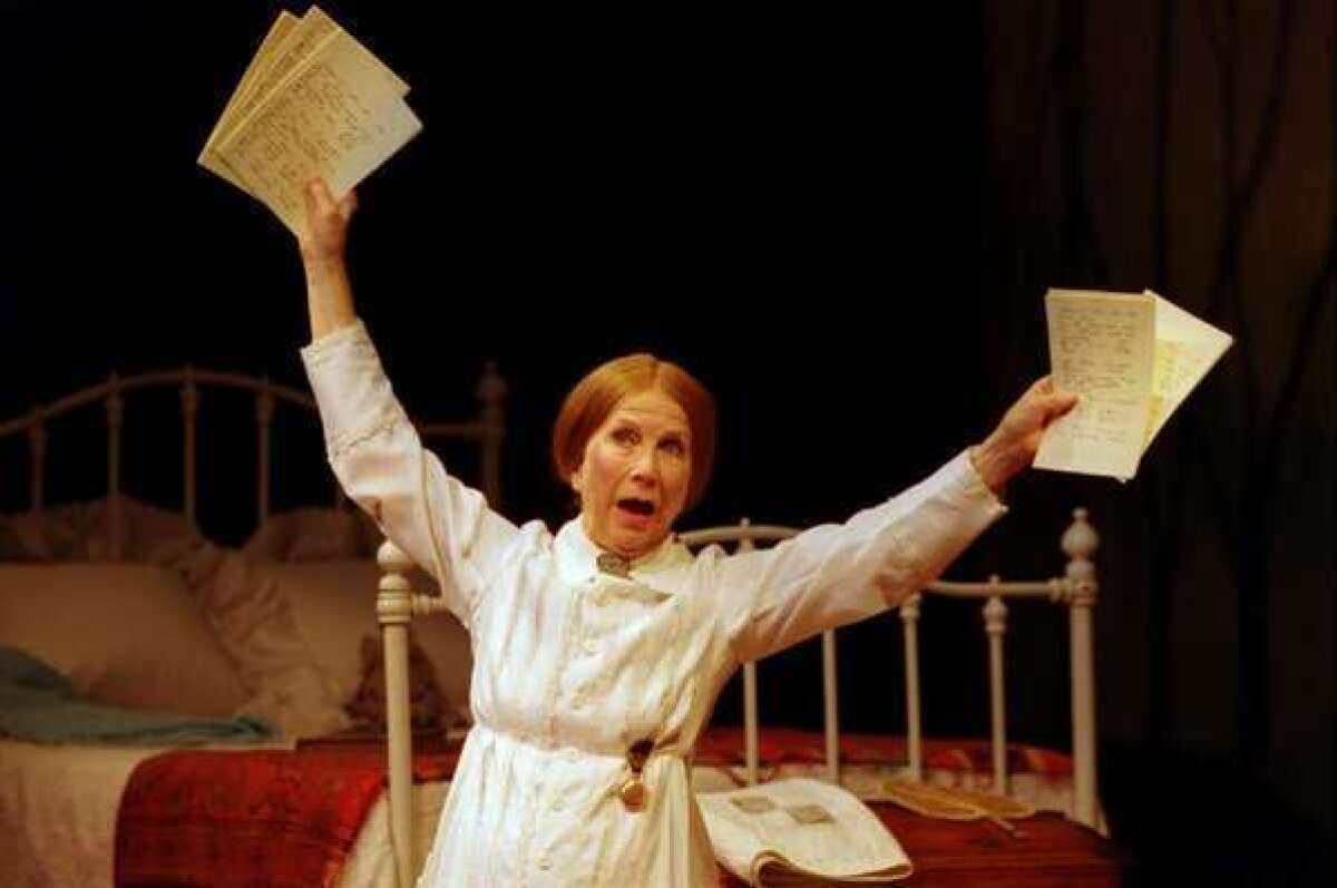 Julie Harris in "The Belle of Amherst" at the Laguna Playhouse in 2000.