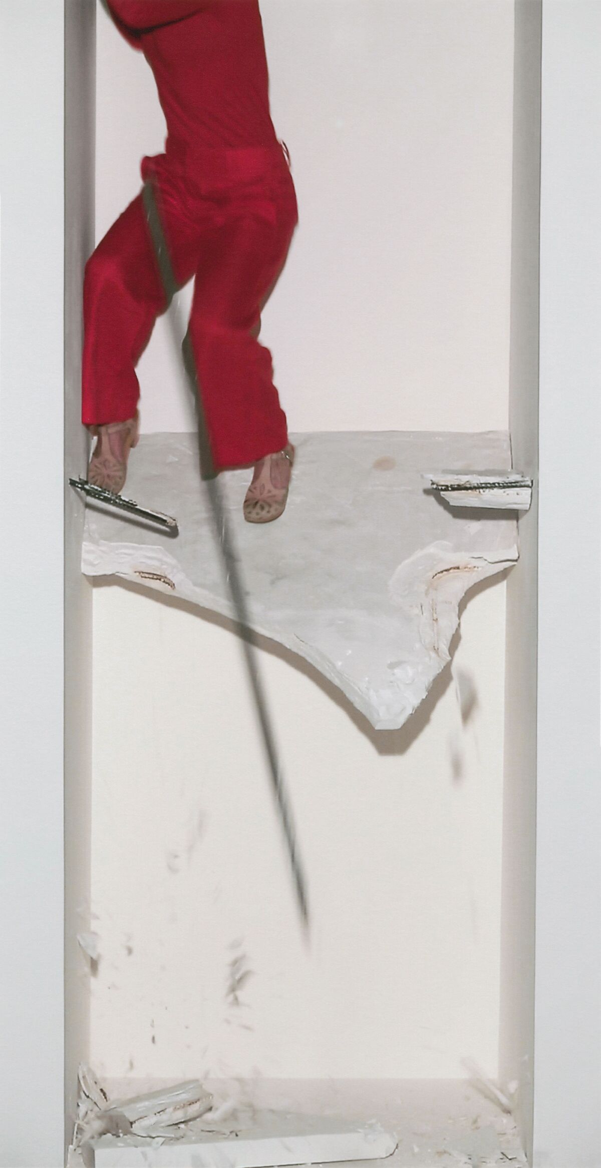 Anna Garner comes crashing through in her video portrait "Just Below".